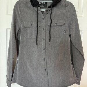 Never Worn Black/Grey Alpha Forward Chambray Jacket